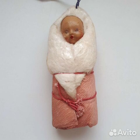 Елочные игрушки ватные, винтаж, СССР