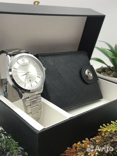 Подарочный набор мужской часы + кошелек