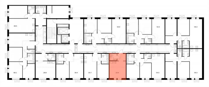 Квартира-студия, 23,4 м², 5/15 эт.