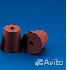 Пробка резиновая с одним отверстием, 48/37 мм, выс