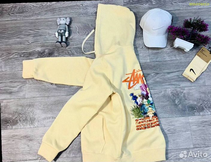 Желтый худи Stussy