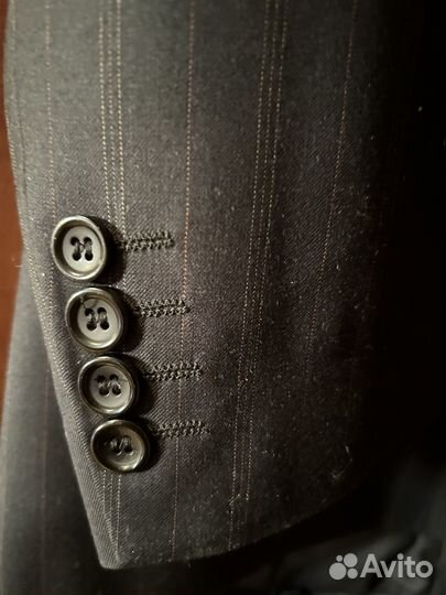 Костюм мужской классический сине-черный с полоской