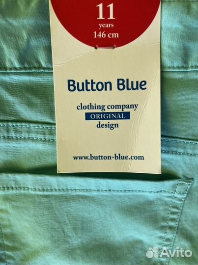 Брюки на девочку button blue 146 новые цветные