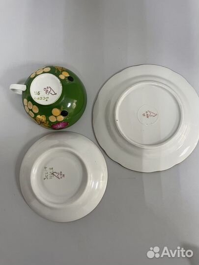 Чайная тройка из сервиза «Виноград» фарфор