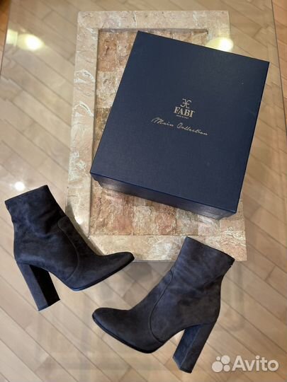 Ботильоны Fabi серые замша оригинал