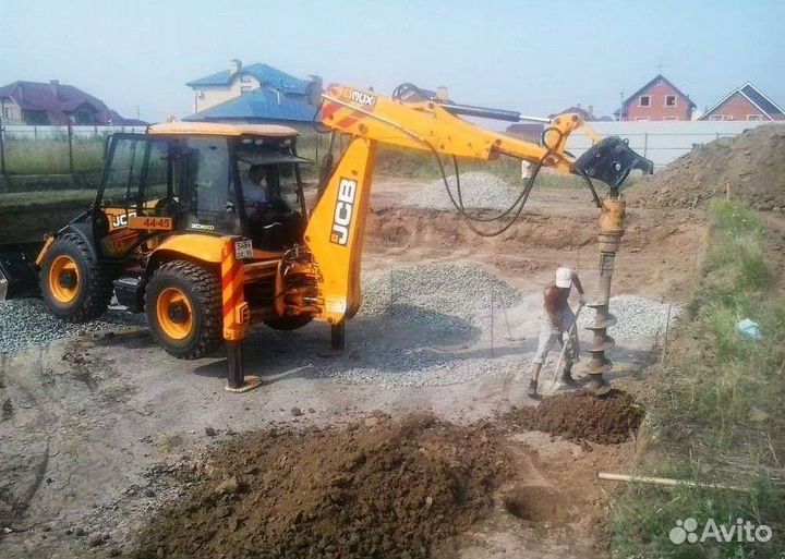 Услуги аренда экскаватора погрузчика трактора