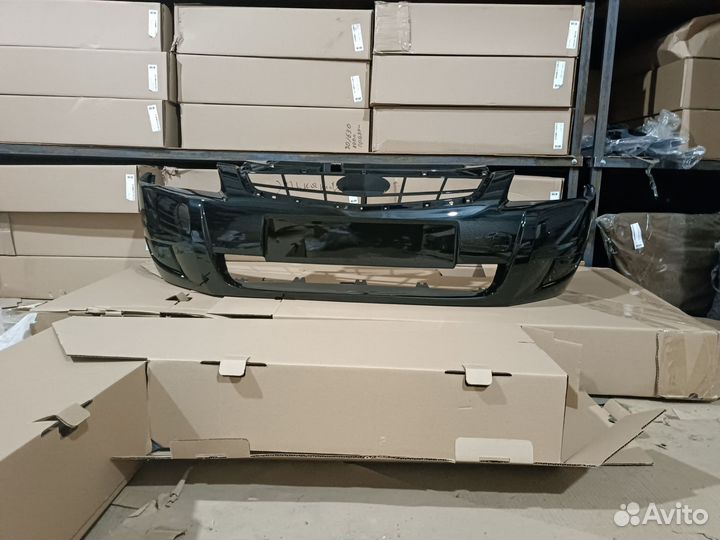 Бампер передний лада приора цвет темно зелёный