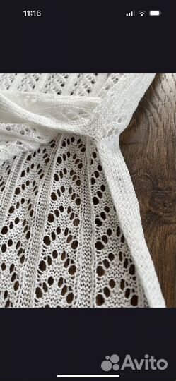 Платье, накидка вязанная летняя женская