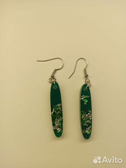 Сережки из эпоксидной смолы
