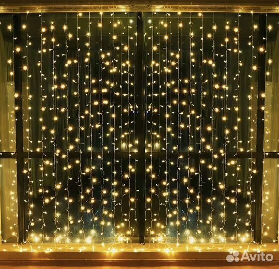 Гирлянда занавес штора дождик