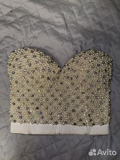 Топ корсет со стразами