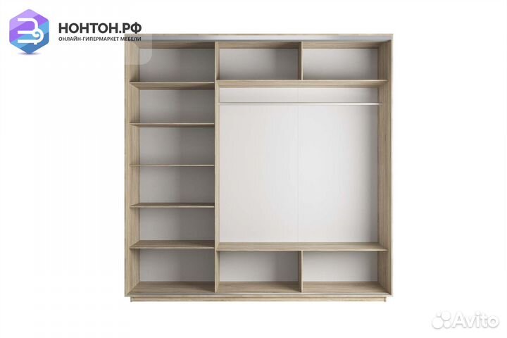 Шкаф-купе 3-х дверный Нонтон фото №1002 / дуб соно