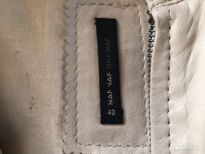 Куртка кожаная 40 naf naf