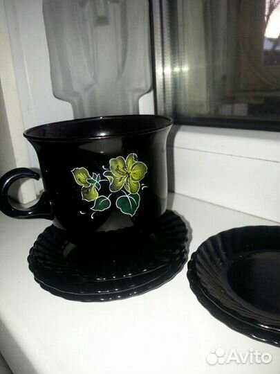 Кофейные чашки с блюдцами 6пар