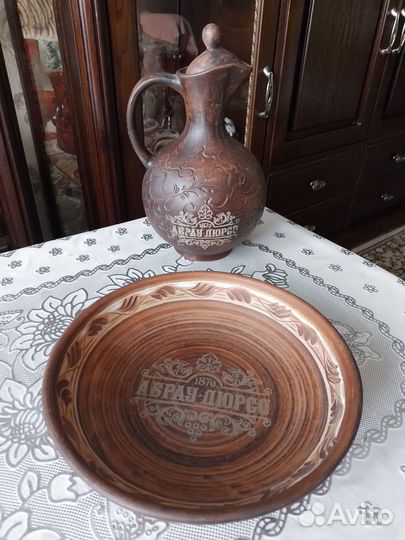 Кувшин и тарелка Абрау-Дюрсо