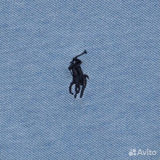 Мужская голубая футболка поло Polo Ralph Lauren