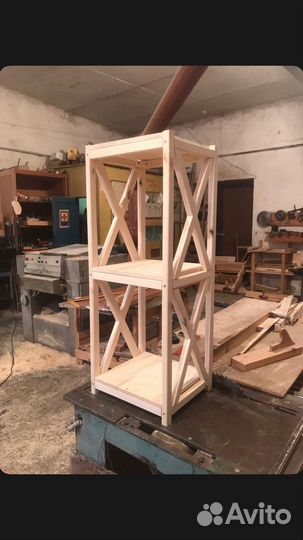 Стеллаж деревянный