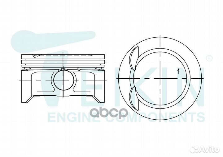 Поршни (к-т 4 шт) mitsubishi lancer/outlander 4
