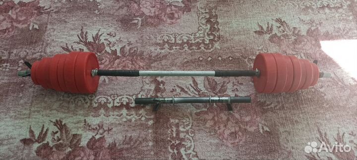 Штанга гриф блины и гантели