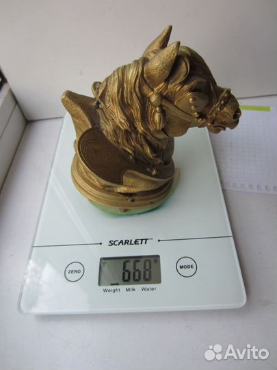 Лошадь. Конь. Голова. Бронза. Чернильница