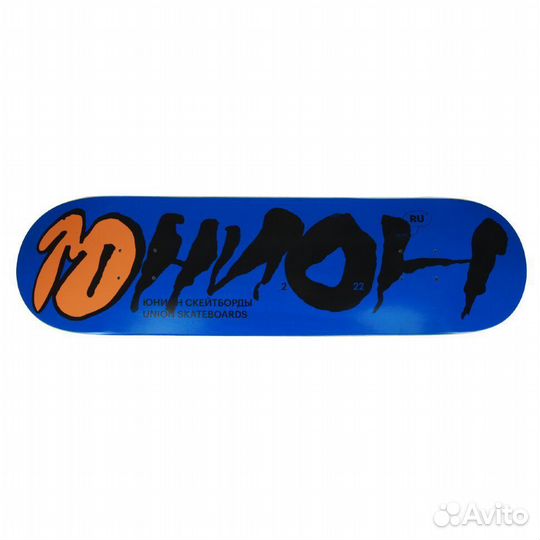 Дека скейт Юнион Team1, Blue-blk 8.3x32.125 Medium