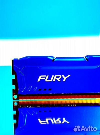 Память HyperX Fury DDR3 1600 мгц 2*8 гб dimm blue