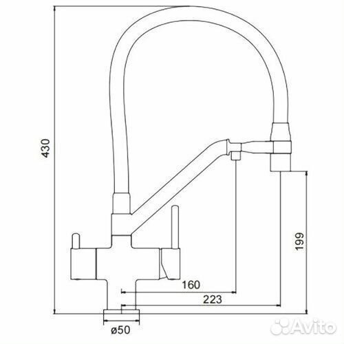 Смеситель для кухни Gappo G4398-89