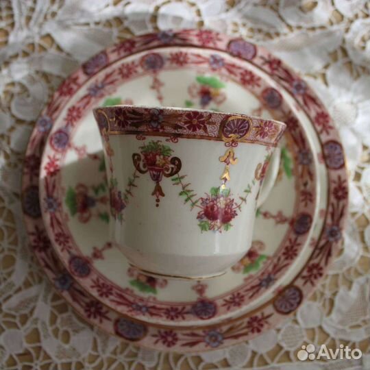 Старинное фарфоровое трио. Англия