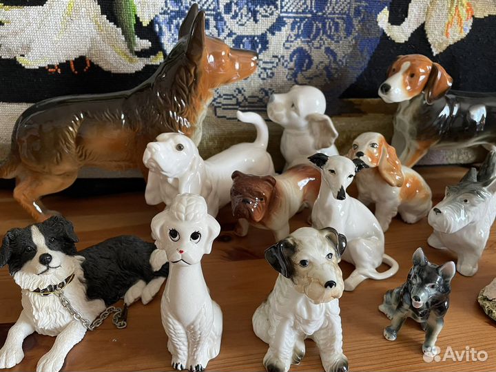 Собачки коллекция,фарфор
