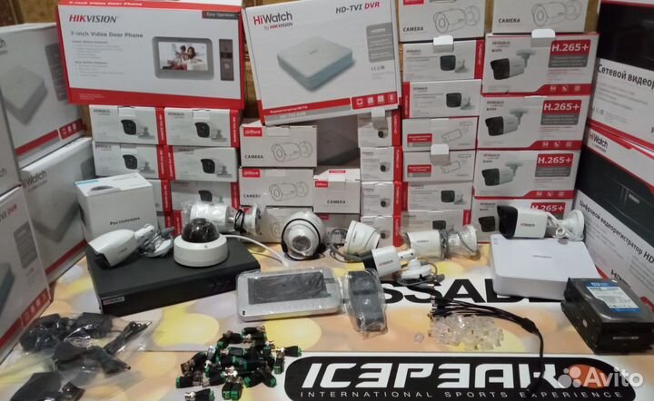 Полный комплект,уличного видеонаблюдения HiWatch