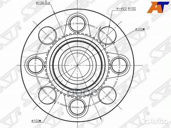 Ступичный узел задн. honda orthia EL1/2 /partner