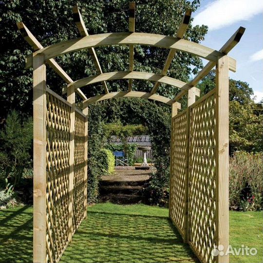 Садовые качели из дерева