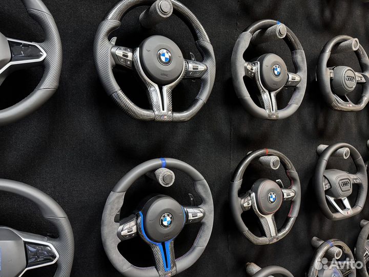 Рули BMW F серии. Строчка, подогрев, карбон Арт А154847742