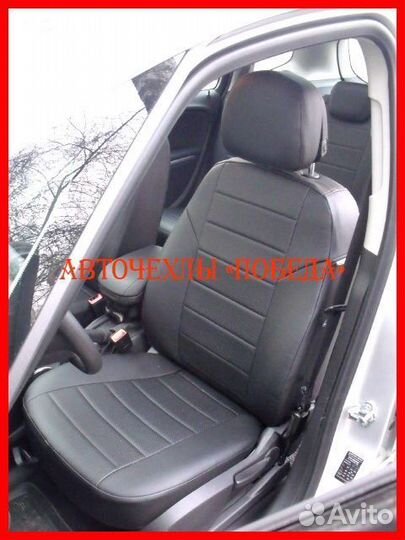 Чехлы Opel Zafira C из экокожи чёрные Классика