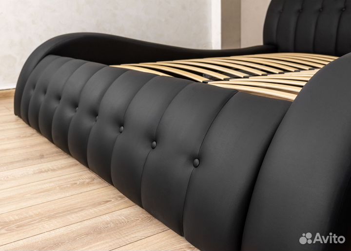 Кровать двуспальная 140х200 черный