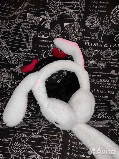 Наушники пушистые с поднимающимися ушами х2шт