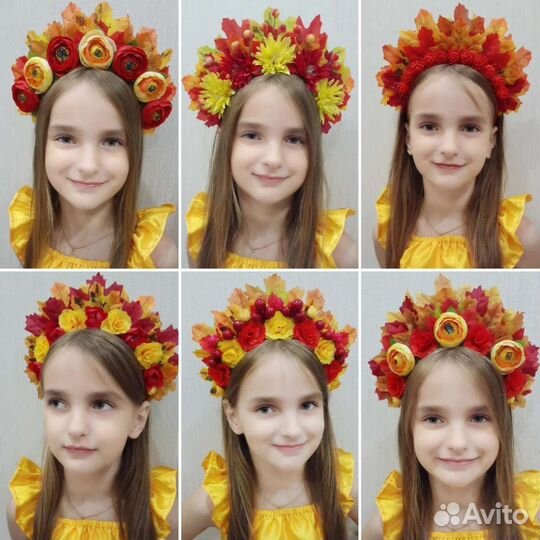 Осенние ободки заколки