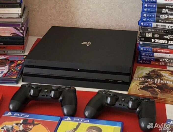 Ps4 pro 7208 1tb с играми