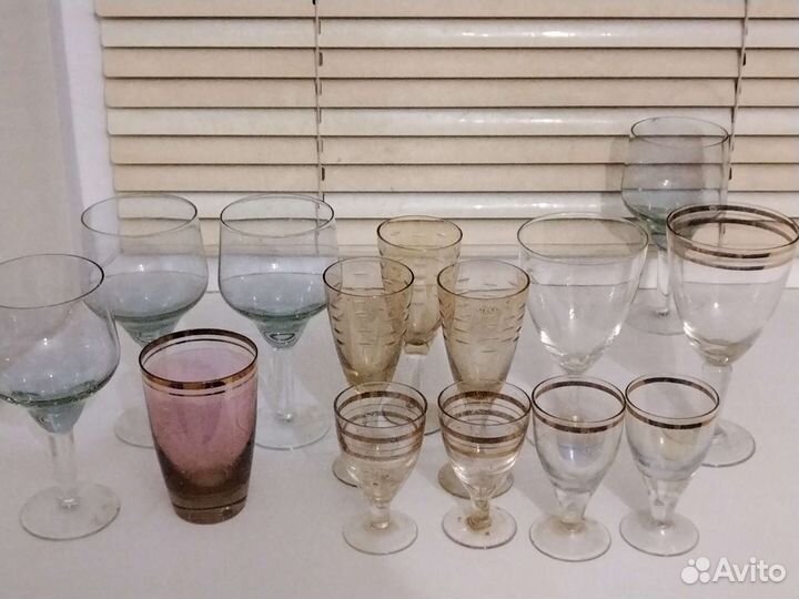 Фужеры лафитники рюмки бокалы СССР Цена за все