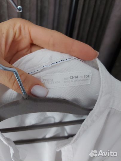 Рубашка белая для мальчика 13-14 лет 164см