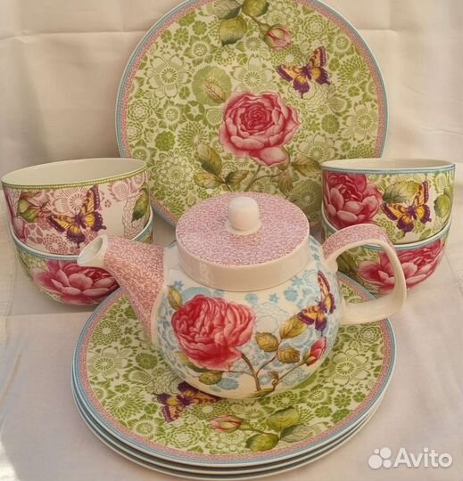 Сервиз чайный набор посуды Виллерой чайник пиала