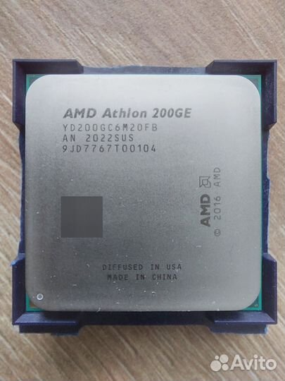 Процессор AMD Athlon 200GE AM4 OEM и кулер 3-pin