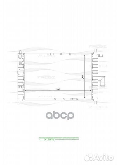 Радиатор daewoo matiz 98- 0.8/1.0 охлаждения KK