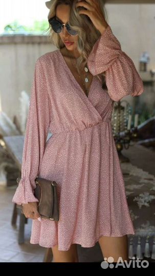 Воздушное платье в горох