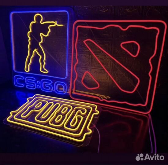 Неоновая вывеска на заказ светящаяся надпись