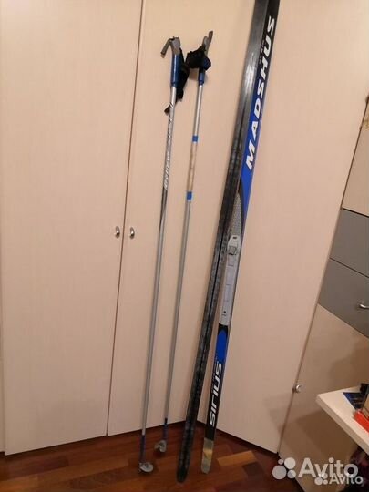 Лыжи madshus с палками оригинал