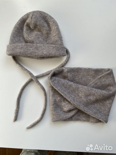 Весенний/осенний комплект шапка+снуд