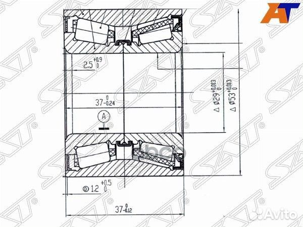 Подшипник задней ступицы ford focus 98-05/mazda