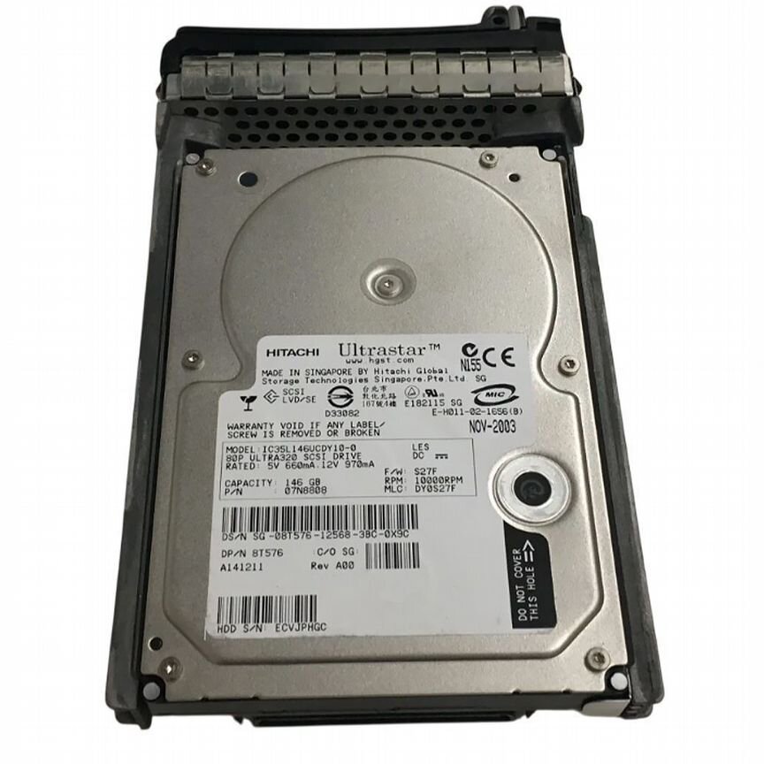 [8T576] Жесткий Диск Dell 146gb U320scsi 3.5" Hdd 8t576