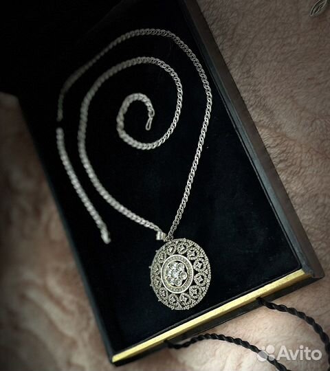 Цепочка с кулоном серебро